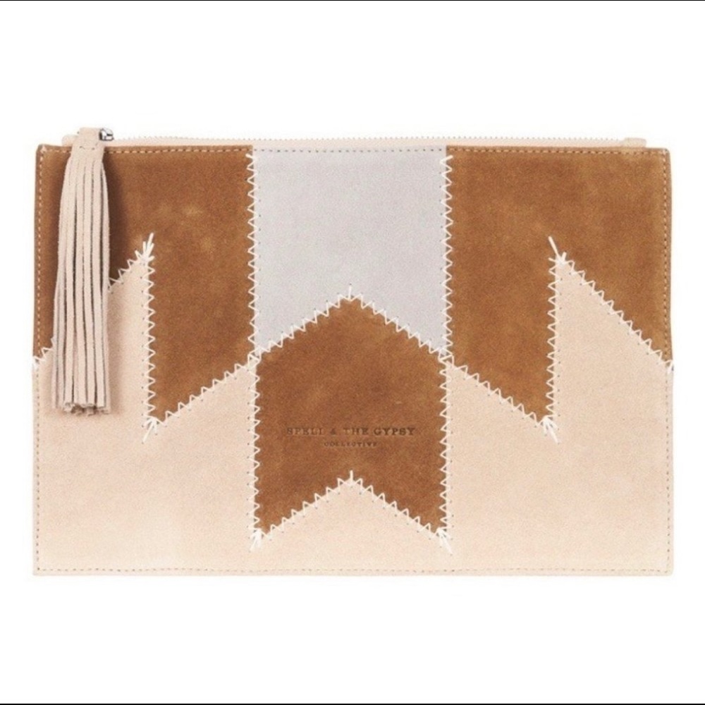 NWT Spell Zephyr Patchwork Clutch